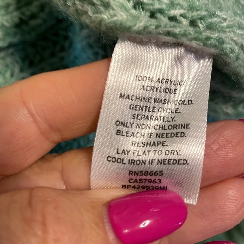 BP women’s GREEN OMBRÉ cardigan sweater open front oversized small